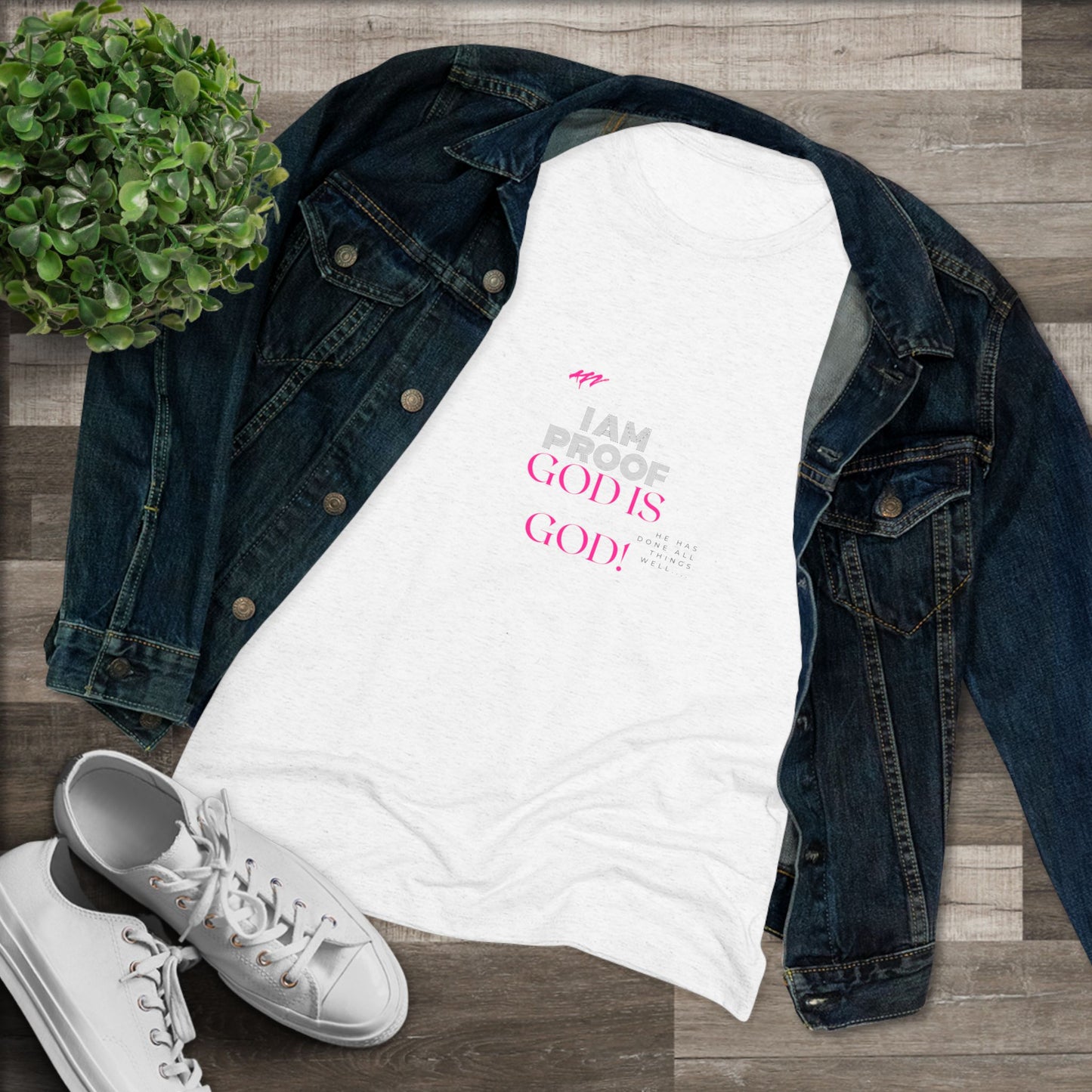 She Pray Daily- I am proof Women's Triblend Tee