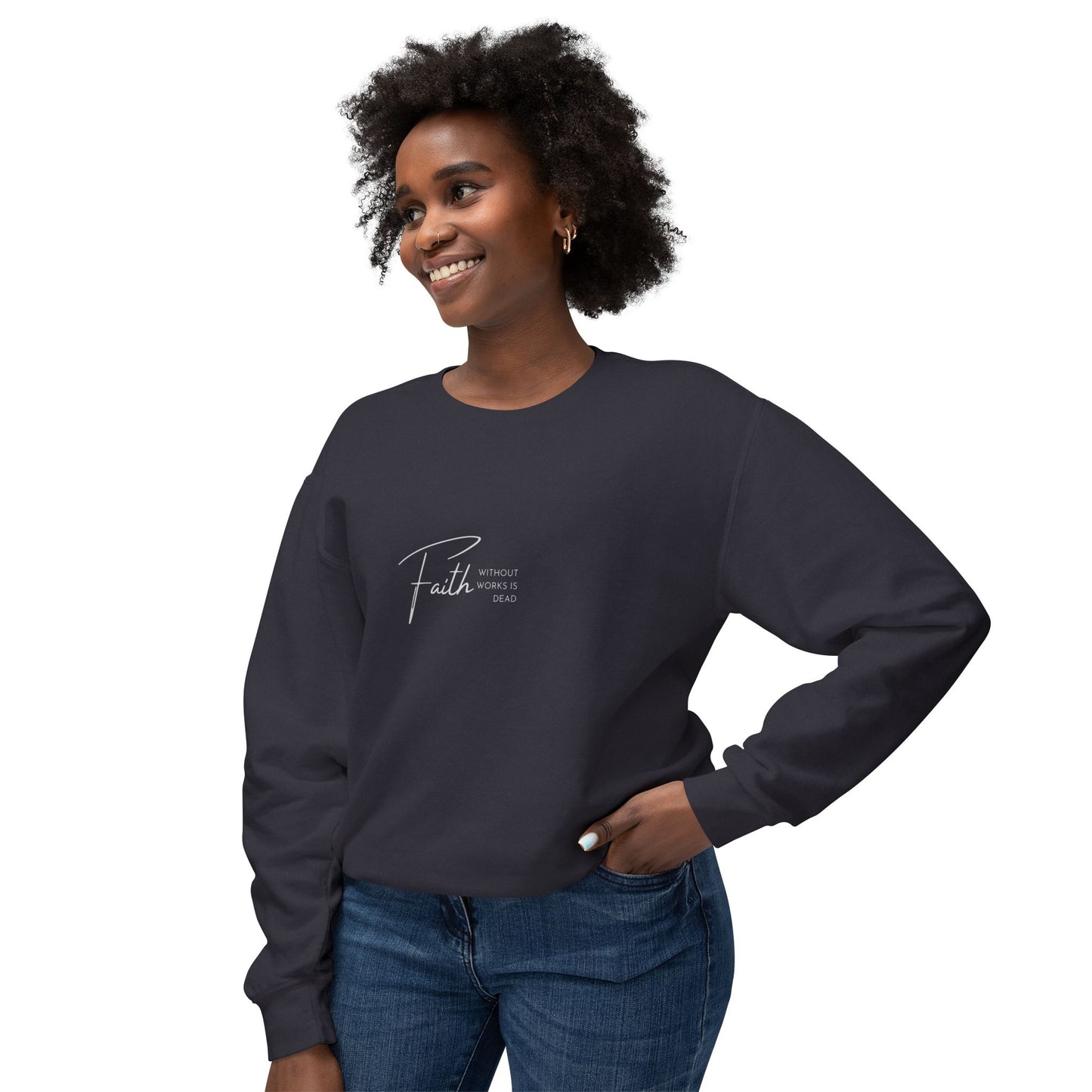 She Pray Daily-Unisex Lightweight Crewneck Sweatshirt