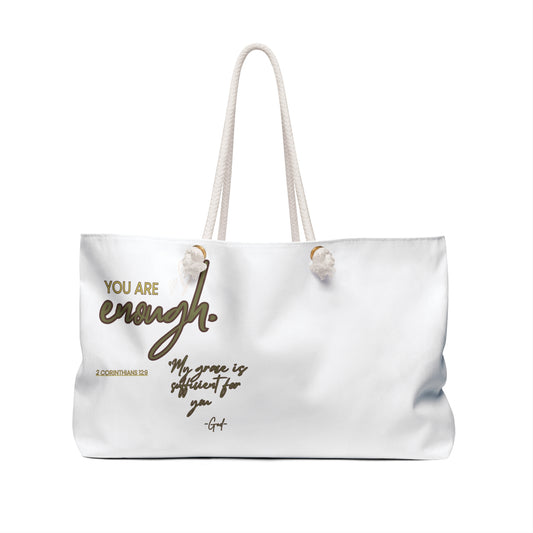 She Pray Daily- You are enough Weekender Bag