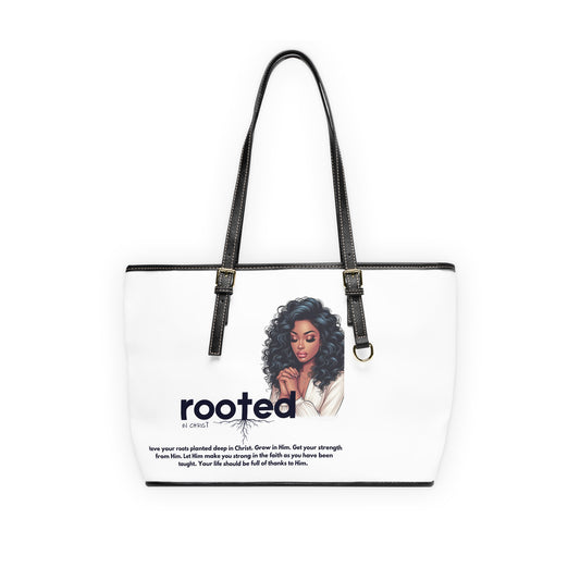 She Pray Daily- Rooted in Christ Leather Shoulder Bag