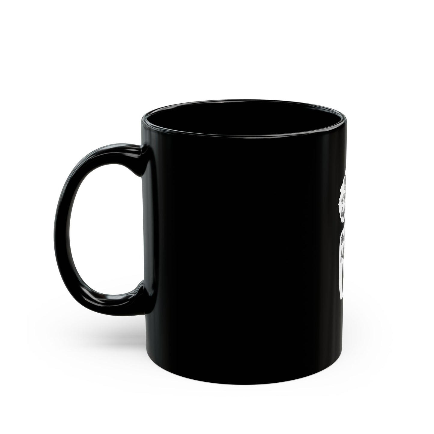 She Pray Daily - Luke 1:45 Queen Black Mug (11oz, 15oz)